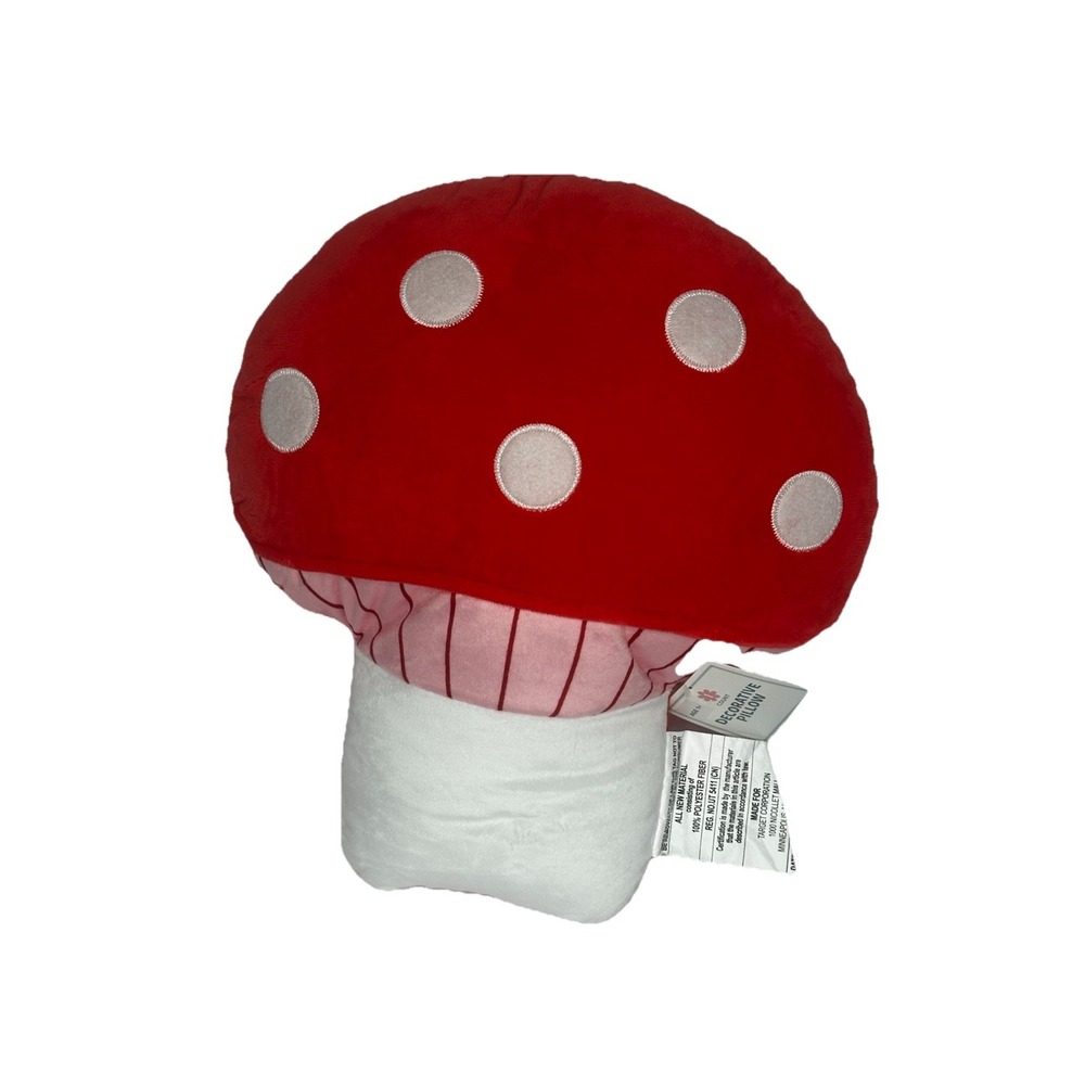 Target Bullseye's Playground Decorative Mushroom Throw Pillow 14"x 13" NEW